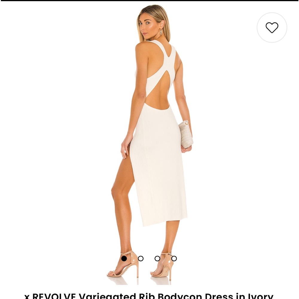 * REVOLVE Variegated Rib
Bodycon Dress
Michael Costello
Color: Ivory
Size: S